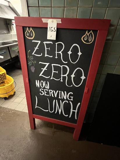 WOOD A-FRAME CHALKBOARD SIGN