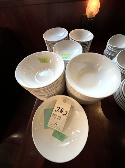 *EACH*TRIA & CHURCHILL WHITE (47)6-7/8"/(48)8.25" BOWLS