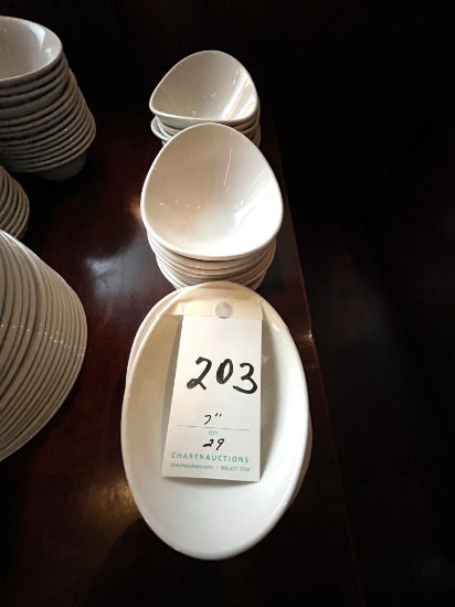 *EACH*CHURCHILL WHITE 7" OVAL BOWLS
