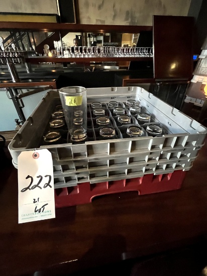 *LOT*(26)GLASSES W/PLASTIC RACKS