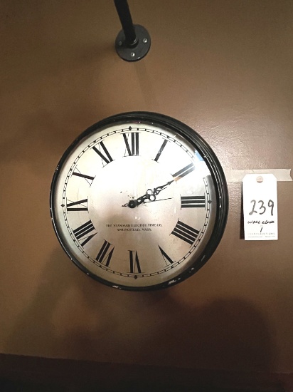 THE STANDARD ELECTRIC TIME CO. ROMAN NUMERAL WALL CLOCK