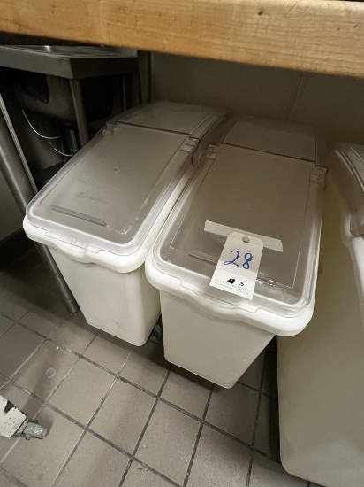 *EACH*CONTINENTAL WHITE PLASTIC INGREDIENT BINS