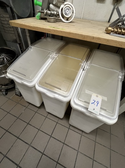 *EACH*CONTINENTAL WHITE PLASTIC INGREDIENT BINS