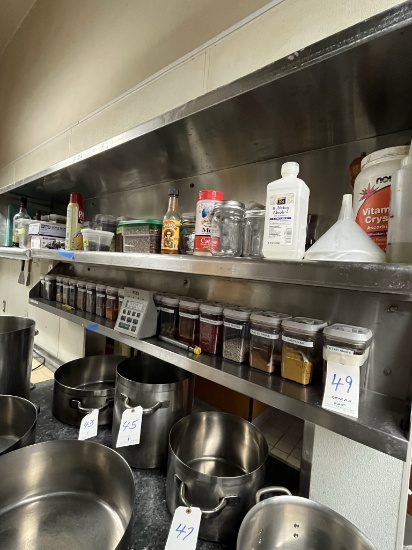 *LOT*ASST SPICES & MISC (ON 2 SHELVES)