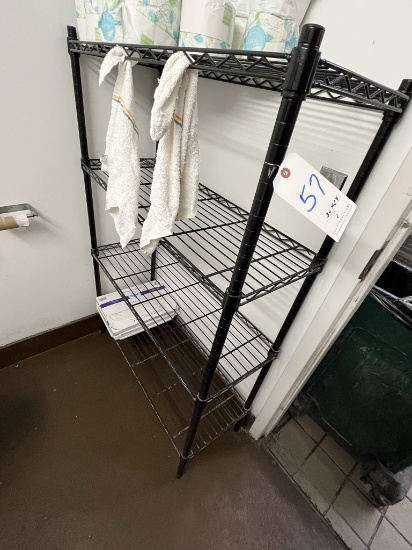 BLACK COATED 36"X14" WIRE RACK W/(4)SHELVES