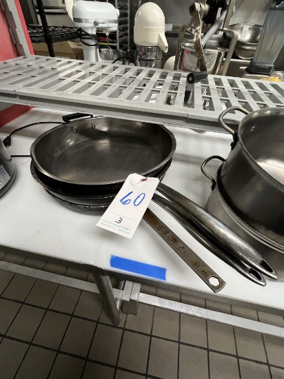 *EACH*S/S & ALUMINUM 14" FRY PANS
