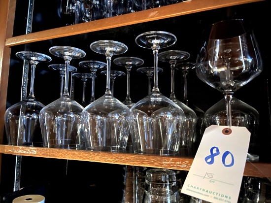 *LOT*(15)CRYSTULEX PINOT GLASSES