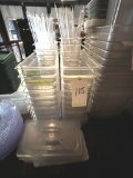 *EACH*CLEAR PLASTIC 1/3-SIZE FOOD CONTAINERS W/LIDS