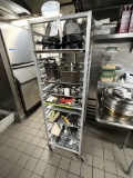 *LOT*ALUMINUM HEAVY-DUTY BAKERS RACK W/CONTENTS