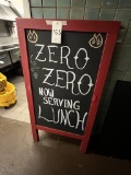 WOOD A-FRAME CHALKBOARD SIGN
