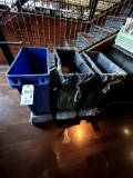 *LOT*(3)PLASTIC TRASH RECEPTACLES W/DOLLIES