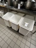 *EACH*CAMBRO WHITE PLASTIC INGREDIENT BINS