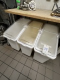 *EACH*CONTINENTAL WHITE PLASTIC INGREDIENT BINS