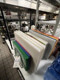 *LOT*(29)ASST COLOR-CODED POLY CUTTING W/(2)RACKS