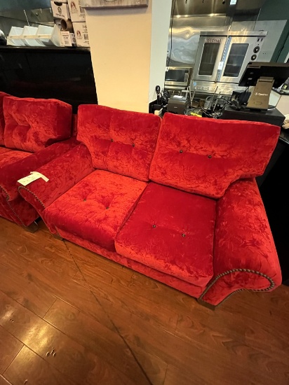 *EACH*RED FABRIC 92"/66" SOFAS