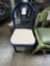 *EACH*BLUE METAL CHAIRS W/WHITE MOLDED RESIN SEAT