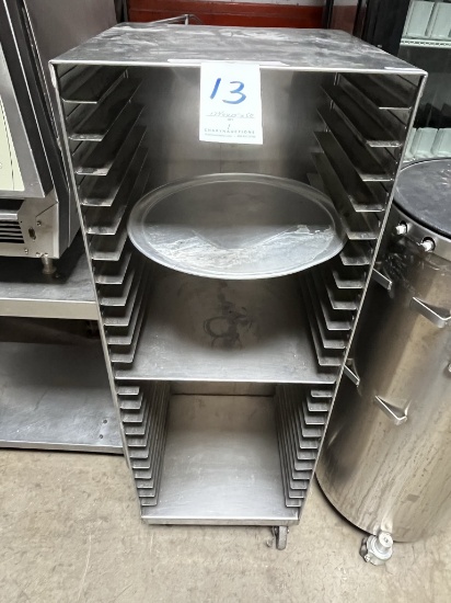 ALL S/S 17-3/4"X17"X50" PIZZA TRAY CABINET W/CASTERS