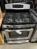 GE PROFILE S/S FREE-STANDING 5-BURNER RANGE W/CONVECTION OVEN & BOTTOM OVEN (MISSING PARTS)