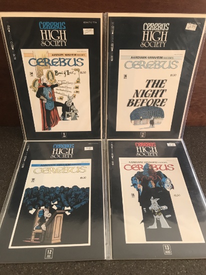 4 Issues of Cerebus The Aardvark Comic From the High Society Storyline 1990 VF/NM