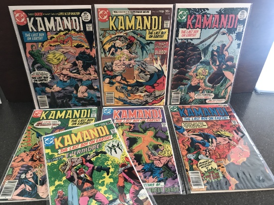Kamandi Comic Run From 51-57 DC Comics 1977 Bronze Age Dick Ayers Last Boy On Earth