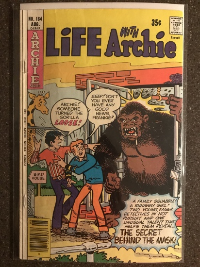 Life With Archie Comic #184 Archie Series Bronze Age 35cent Comic 1977