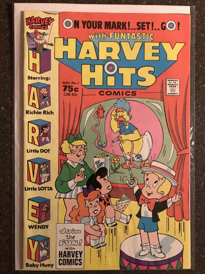 Harvey Hits Comics #1 Harvey Comics Starring Richie Rich Wendy Little Dot Little Lotta