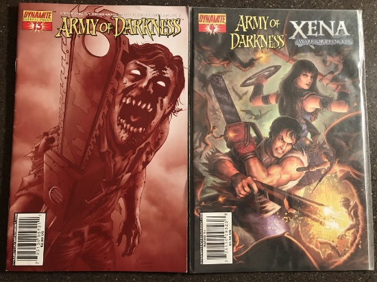 2 Army of Darkness Comics #4 and #13 Dynamite Comics