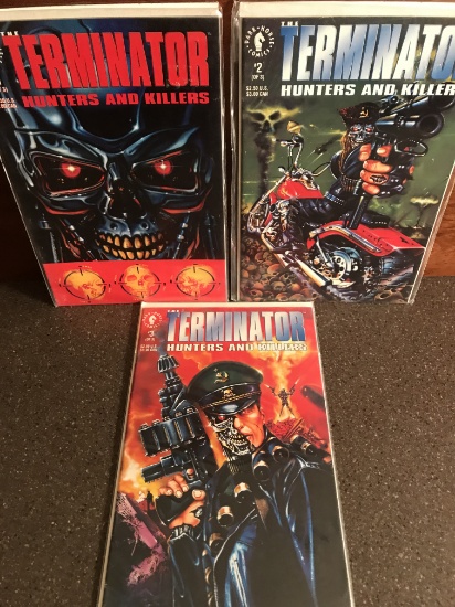 Terminator Hunters and Killers Comics Entire Series #1-3 Dark Horse Comics