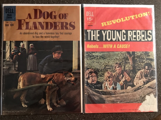 2 Classic Dell Comics Dog of Flanders 1966 (Movie) and Young Rebels 1971 (Tv Show) Lou Gosset Jr