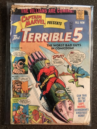 Captain Marvel Presents Terrible 5 1967 Silver Age Comic #5 MF Publications