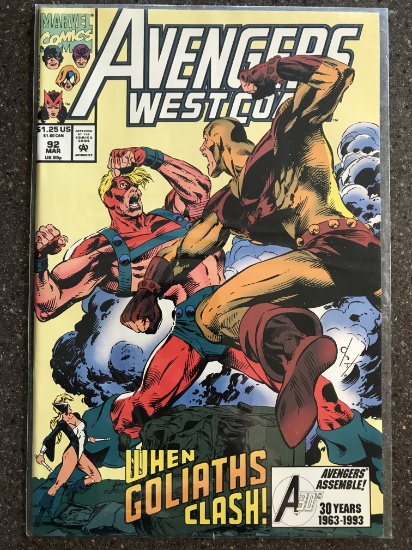 Avengers West Coast Comics #92 Marvel Comics When Goliaths Clash