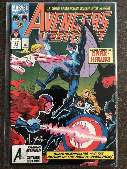 Avengers West Coast Comics #93 Marvel Comics Dark Hawk