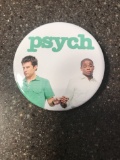1 Large Custom Psych TV Show Buttons James Roday Dule Hill Memorabilia Collectible
