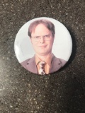 1 Large Custom The Office TV Show Buttons Dwight Schrute Rainn Wilson Memorabilia Collectible