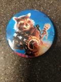 1 Large Custom Guardians of the Galaxy Movie Button Marvel Rocket Raccoon Memorabilia Collectible