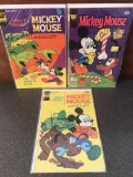 3 Mickey Mouse Comics Whitman 1974-1978 Bronze Age Cartoon Comics Pluto Goofy
