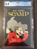 Walt Disney SCAMP Comic #1 Gold Key 1967 Silver Age CGC Graded 5.5 Protector Case  Pin-Up Back Cover