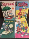 4 Cartoon Comics Gold Key Whitman Bronze Age Bugs Bunny Tom and Jerry and the Pink Panther