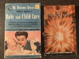 2 Vintage Pocket Books #340 and #377 Atomic Age Opens and Spocks Baby and Child Care 1945