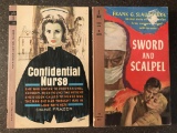 2 Vintage Medical Adventures M-4092 and M-4232 Confidential Nurse and Sword and Scalpel 1962