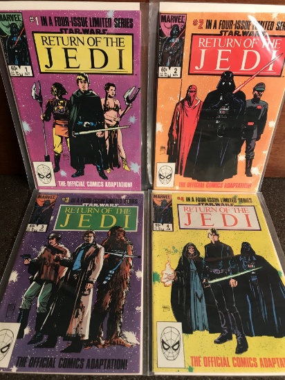 Star Wars Return of the Jedi Comics 1-4 run Marvel 1983 Bronze Age Science Fiction Movie Comic