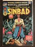 Worlds Unknown Comic #7 Marvel Golden Voyage of Sinbad 1974 Bronze Age Columbia Pictures