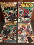 4 Avengers Comics Marvel 312, 319-321 John Byrne Falcon Doctor Pym Scarlet Witch Wasp Vision