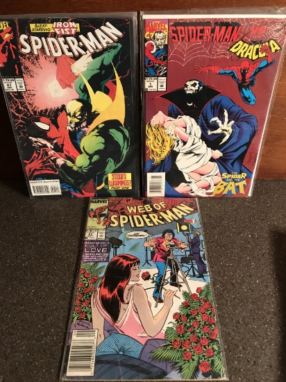 3 Spider-man Comic #41 / Web of Spider-man Comic #42 / Spider-man vs Dracula Comic #1