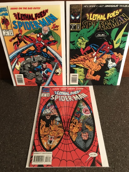 3 The Lethal Foes of Spider-man Comics # 1-3 Series Marvel Comics