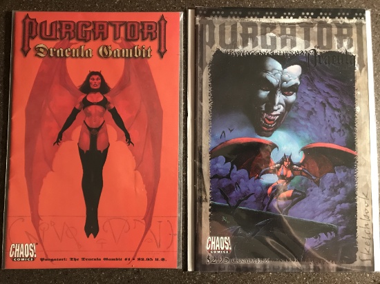 2 Purgatori The Dracula Gambit Comic #1 & Sketchbook 1997 Chaos! Dynamite Comics