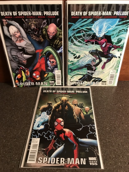 3 Ultimate Death of Spiderman: Prelude Comics #153 - 155 Series Run Marvel Comics
