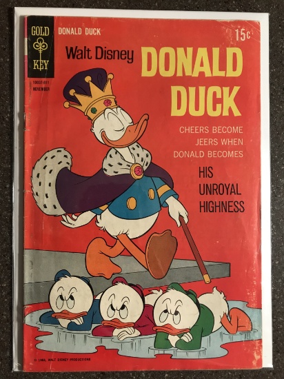 Walt Disney Donald Duck Comic #122 Gold Key 1968 Silver Age Cartoon Comic