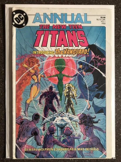 The New Teen Titans Annual Comic #1 DC Comics 1985 Bronze Age KEY The Vanguard