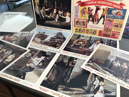 Full Set of 9 Lobby Cards for the Walt Disney Movie The Apple Dumpling Gang  1975 Don Knotts Bill Bi